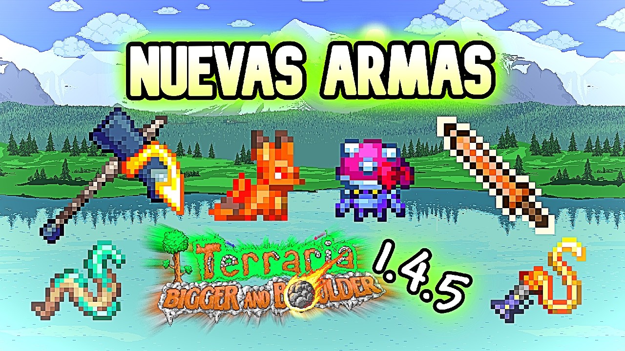 24 NUEVAS ✨ Armas y Armaduras De 🌳 Terraria 1.4.5 y Como Conseguirlas!! 🎉