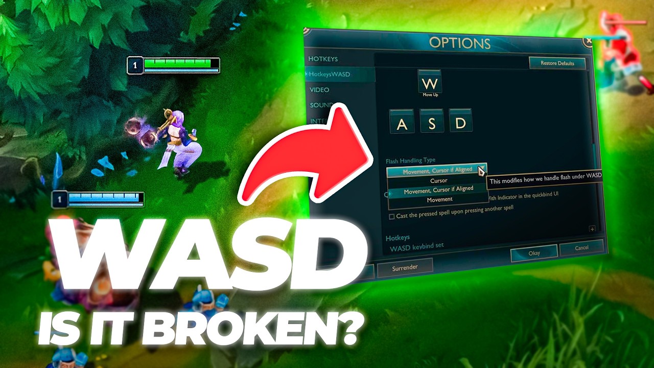 WASD в LoL: Как работает новая система перемещения по клавиатуре в патче 26 9