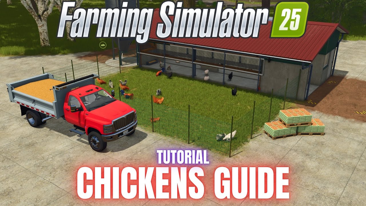 РУКОВОДСТВО ПО РАЗВЕДЕНИЮ КУРИЦ - ОБУЧЕНИЕ - Farming Simulator 25