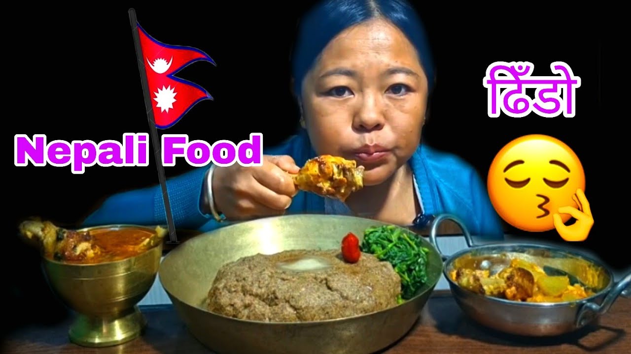 Eating  Dhido with Chicken || Nepali Traditional Food || Local Food ||