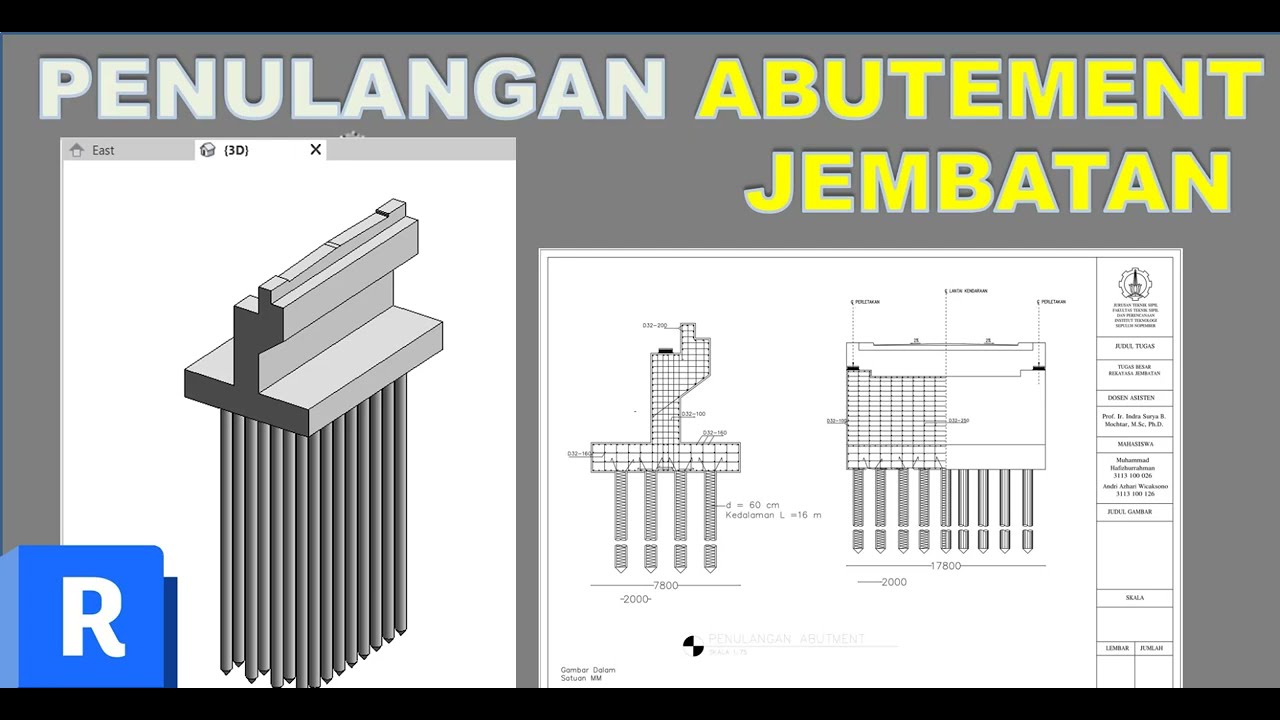 Tutorial Revit Structure - Penulangan Abutement Jembatan