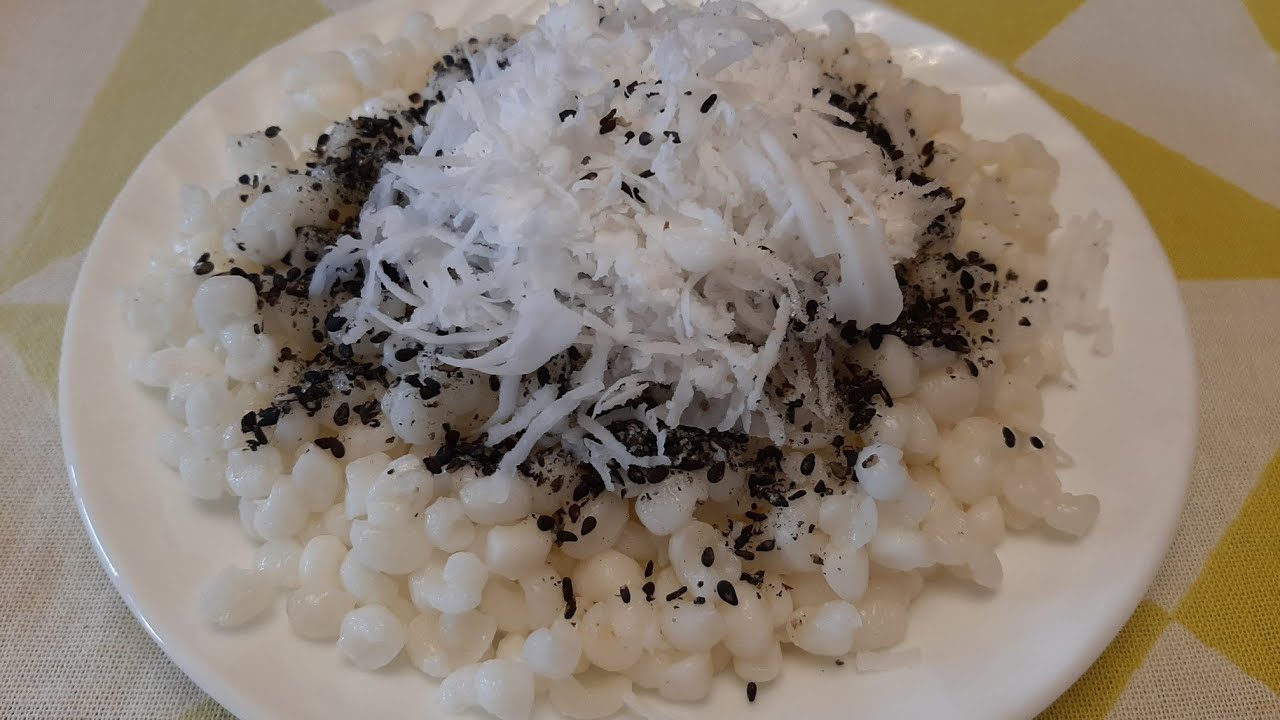 របៀបធ្វើពោតកំបោរ(Khmer dessert corn with shredded coconut)