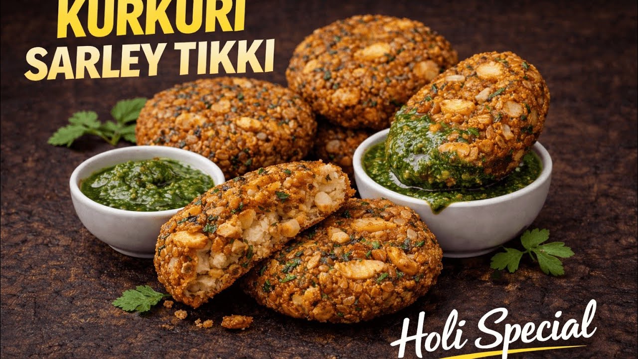 Holi Special Sarley Aalu Tikki | Bahar Kurkuri Andar Soft | Perfect Party Snack