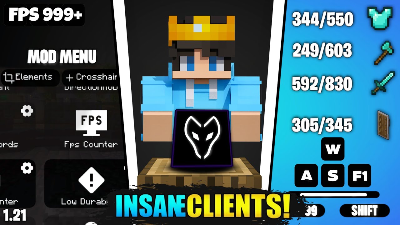 Top 5 INSANE Clients for MCPE 😱🔥 | FPS Boost + Smooth Gameplay