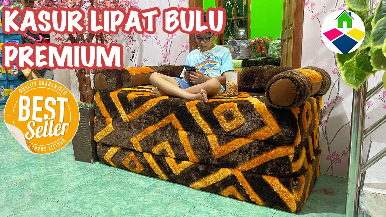 Kasur Lipat Sofa Bed Karakter Bulu Rasfur Motif Karakter Anak Premium