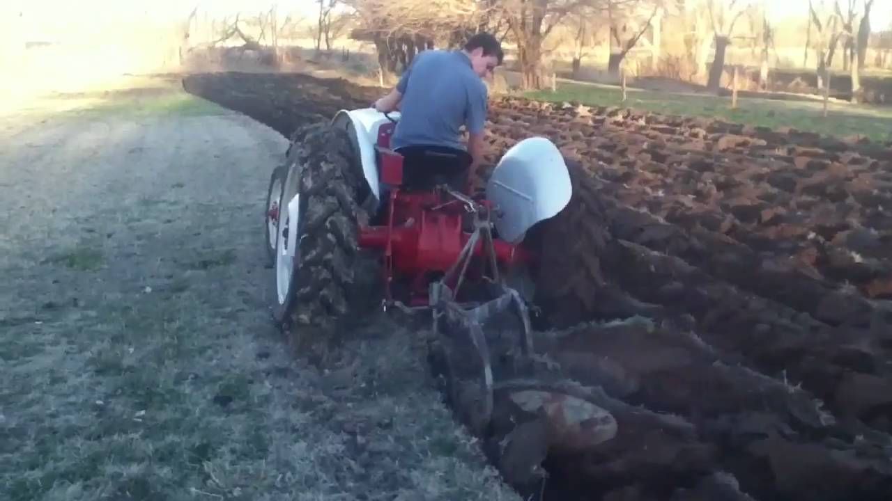 8N Ford Plowing With Two Bottom Plow