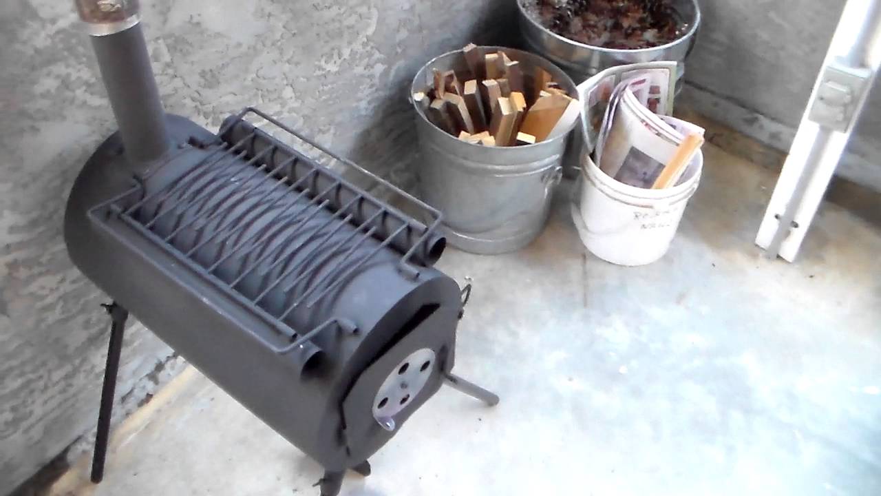 Small portable outdoor woodstove for campers or preppers