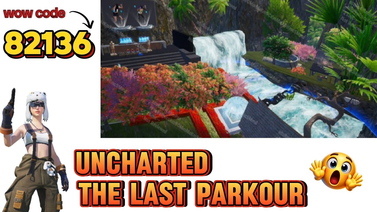 CODE - 82136 / BGMI WOW MODE / Hardest New Parkour 😈 UNCHARTED THE LAST PARKOUR | Full Gameplay