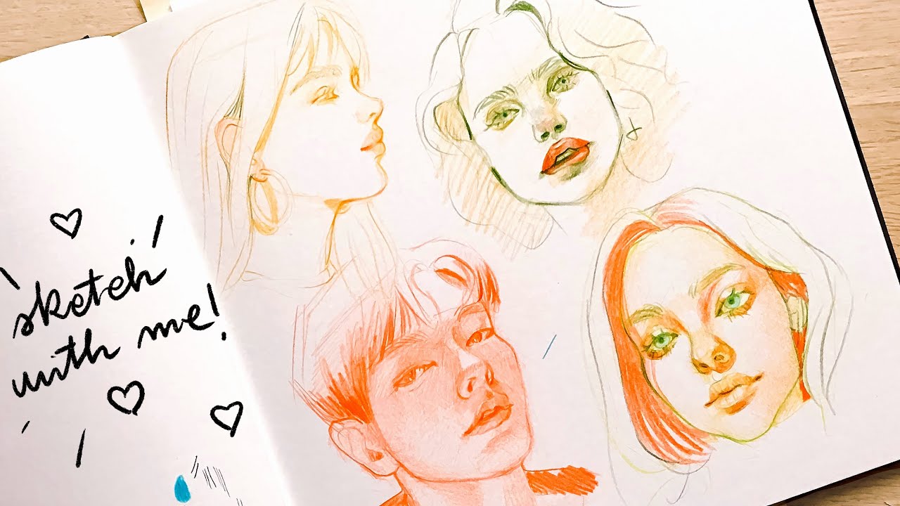 ❤️ SKETCH WITH ME WITH COLORED PENCILS ❤️