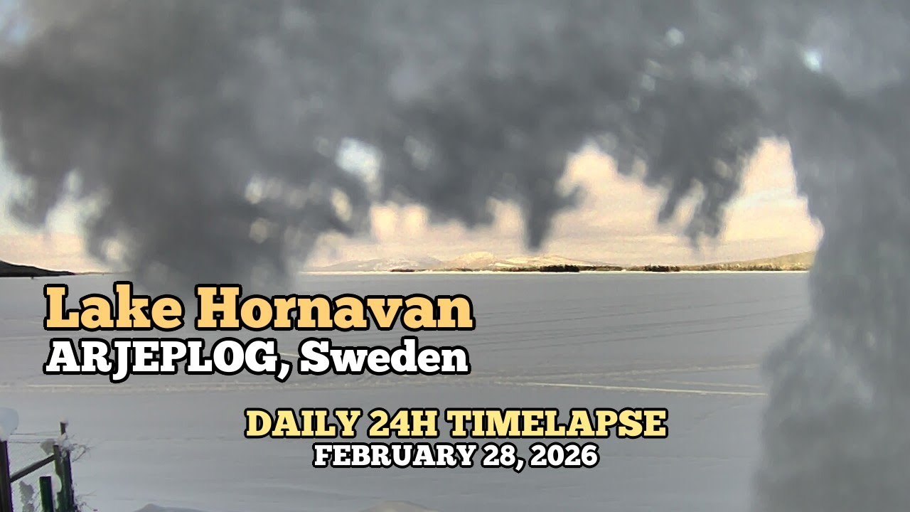 Lake Hornavan - Daily Timelapse: February 28, 2026 [Arjeplog, Sweden]