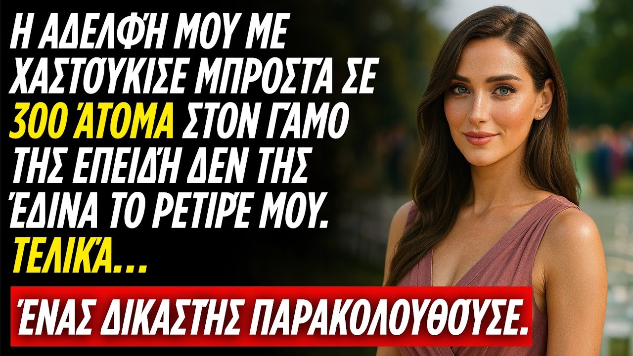Η αδελφή μου με χαστούκισε μπροστά σε 300 άτομα στο γάμο της επειδή θα…