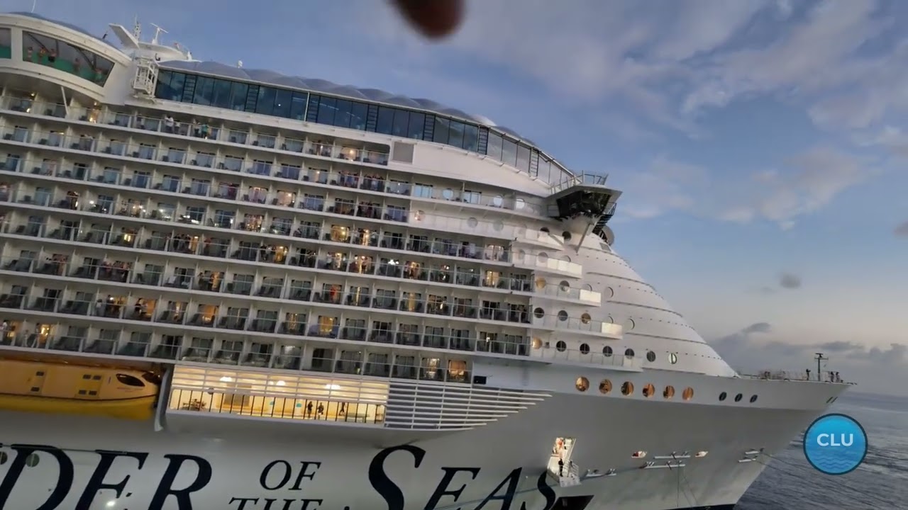 Wonder of the Seas Seen from MSC Magnifica Balcony | Cruise Ship Encounter