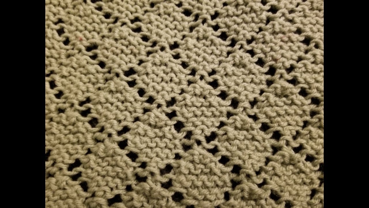 The Diamond Lace Garter Stitch Knitting Tutorial!
