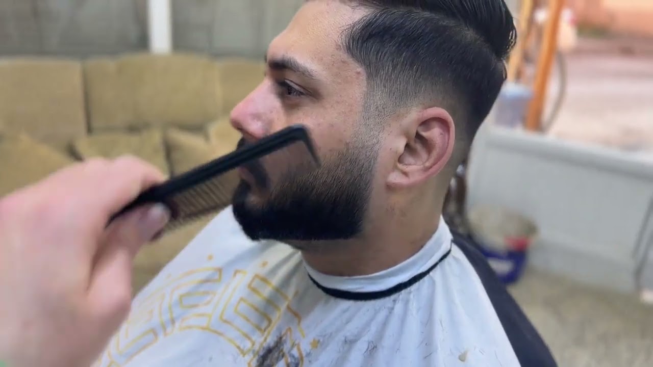 تدريج لحيه بالنمر مختصر مفيد جدا تعليم اسرع وافضل طريقة 