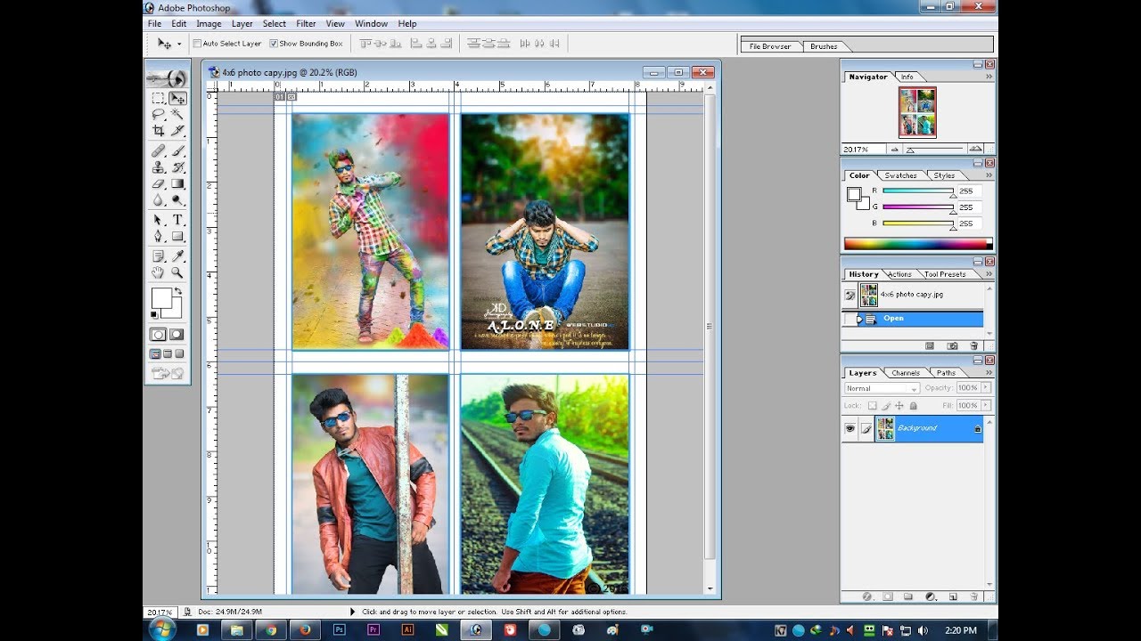 Print Multiple Photos on a 4x6 in Photoshop 7.0 Tutorials
