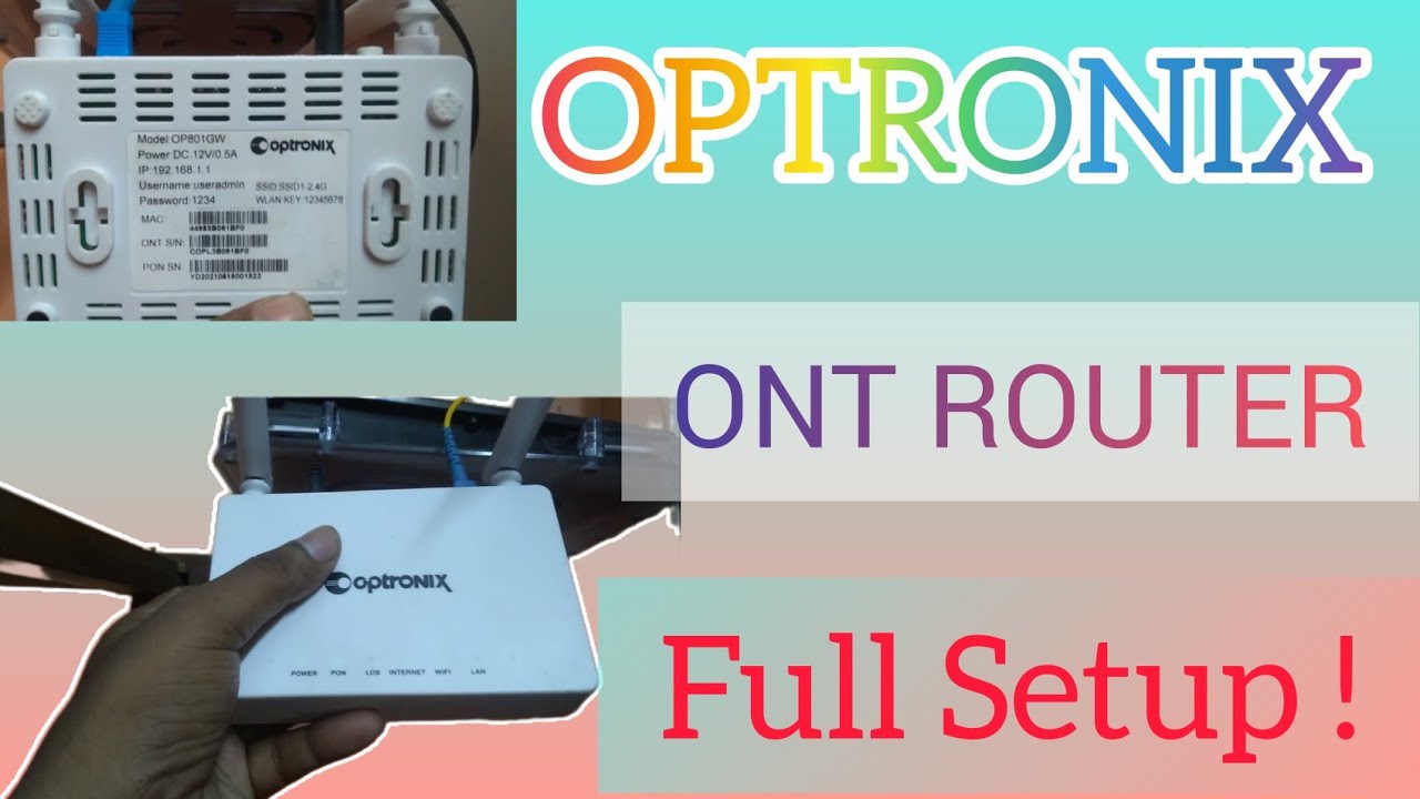 OptroniX OP801GW ONT ROUTER Full Setup।। Xpon Optronix OnuRouter/ONT Configure Process  On Mobile।।