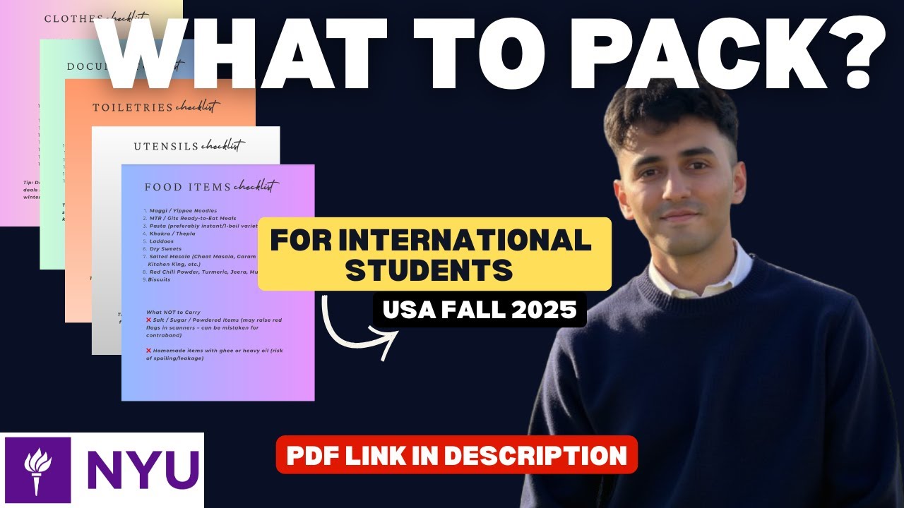 Give Me 19 Mins & I&rsquo;ll tell you What to Pack for USA 🇺🇸 | Indian Students Fall 2026 (70+ Checklist)