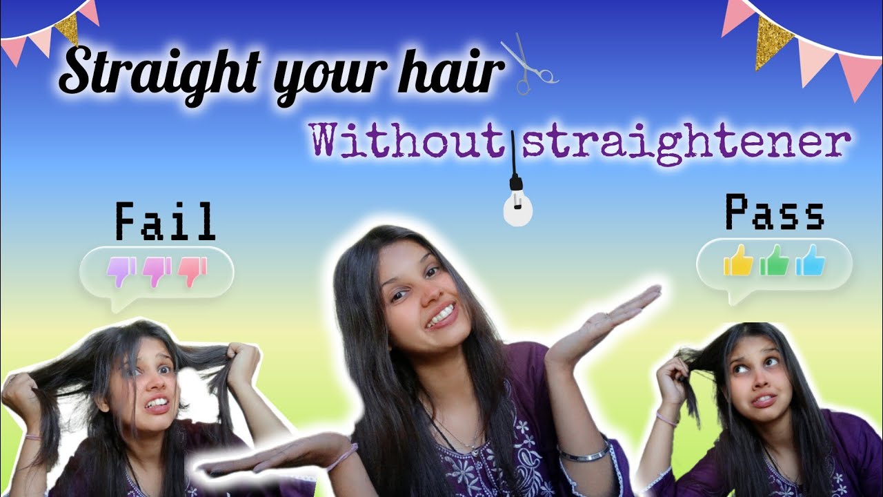 How to Straighten Hair WITHOUT a Straightener | Easy & Natural Hacks🔥❌ | 