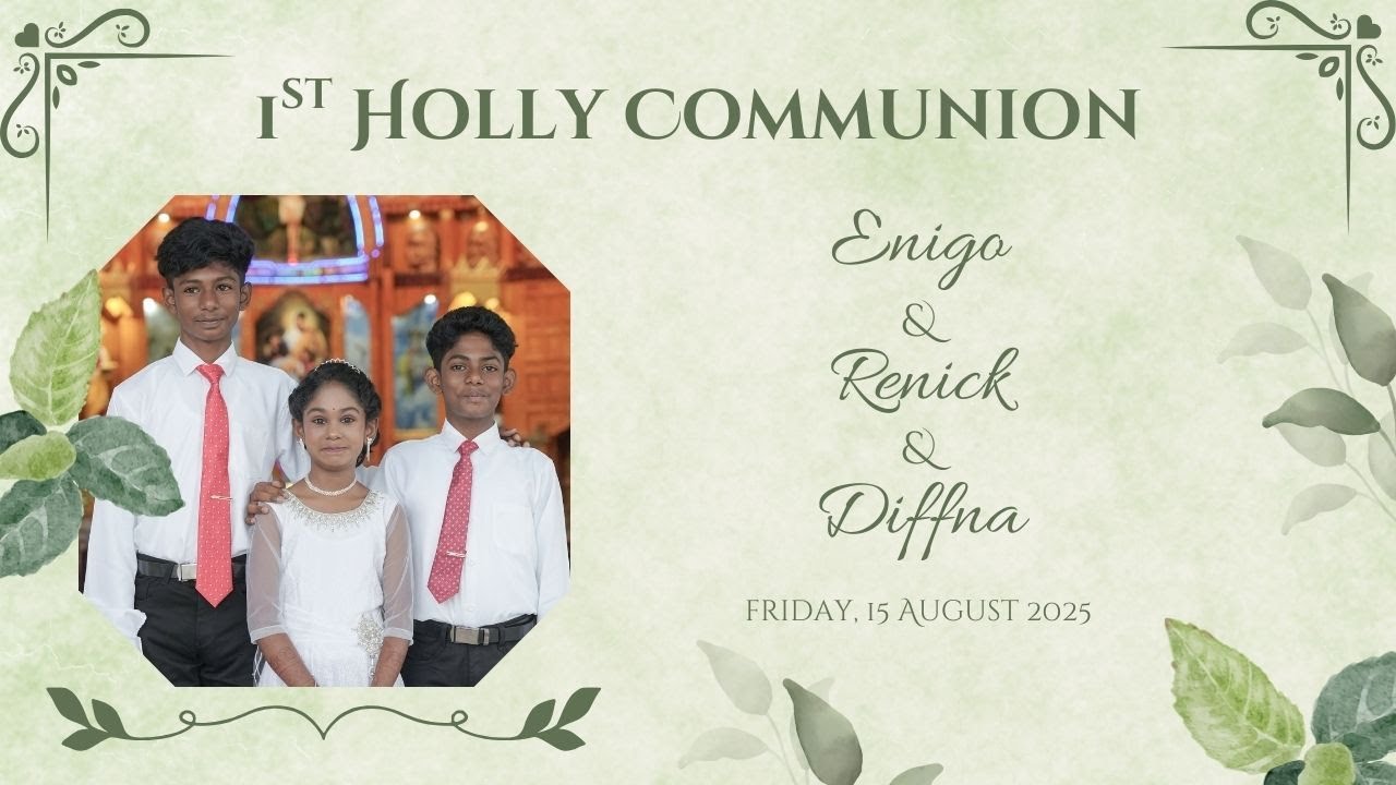 Holy Communion | Enigo & Renick & Diffna| E Snappy Weddings Kanyakumari