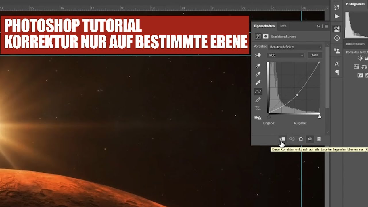 Photoshop CC Tutorial - Korrektur nur auf bestimmte Ebene