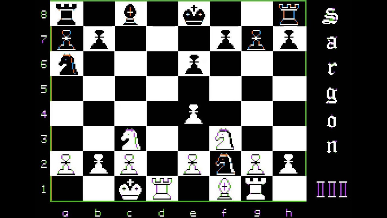 Sinclair 16K Superchess level 1 versus Apple II Sargon III level 1