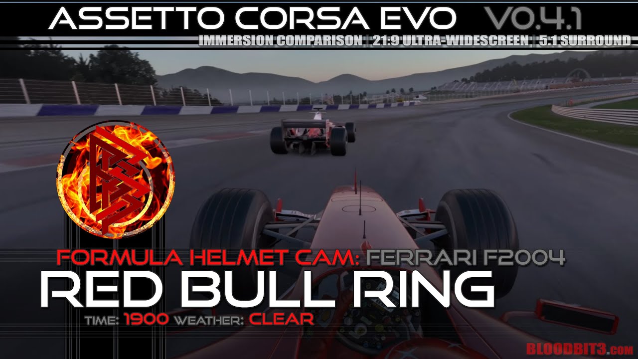 2 Laps @ Red Bull Ring - 1900 Clear - Ferrari F2004 Helmet Cam: ASSETTO CORSA EVO [ACE] [PC]