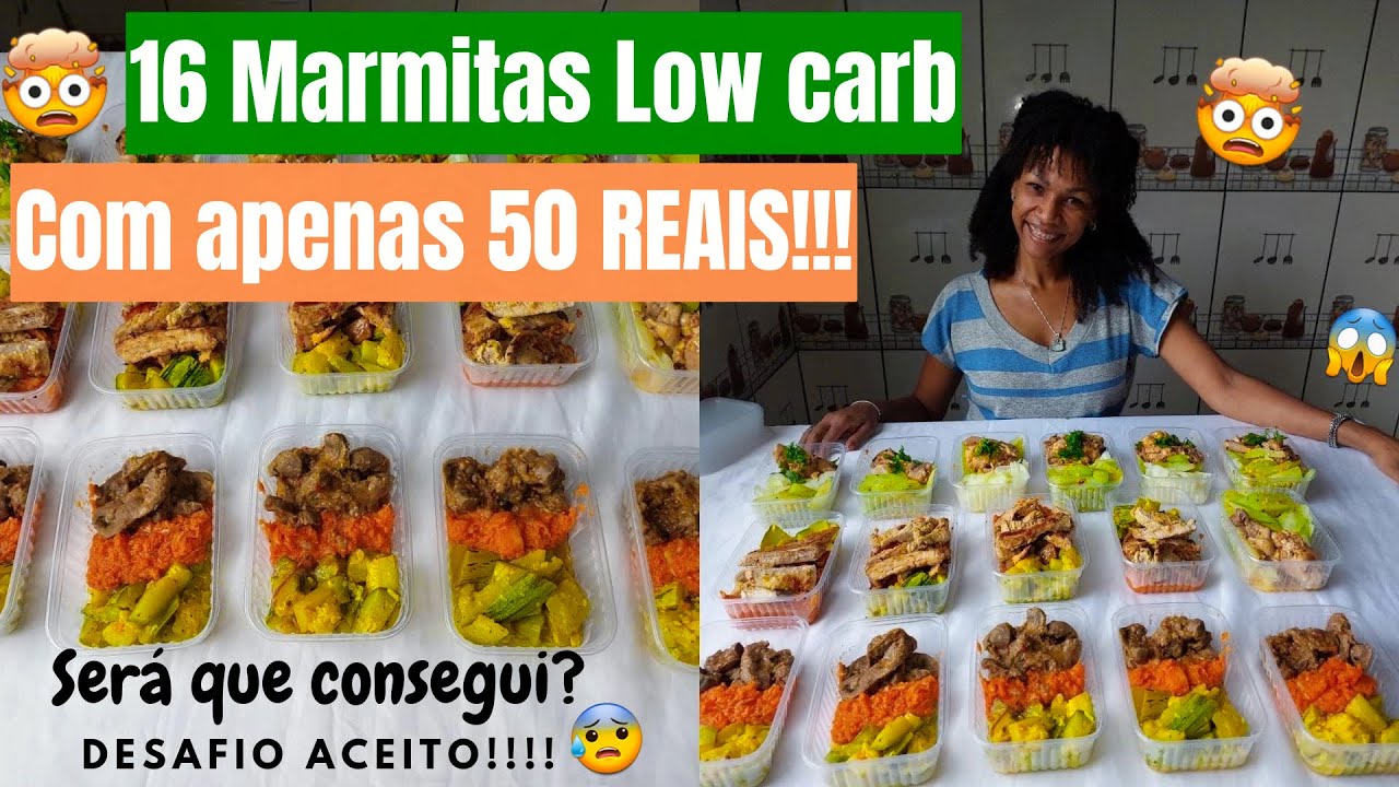 Marmitas low Carb para uma semana com menos de 50,00 Reais!!!