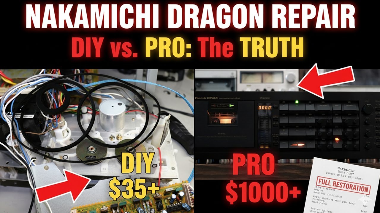 Ремонт кассетной деки Nakamichi Dragon: самостоятельная реставрация ремней ($35) или профессионал...