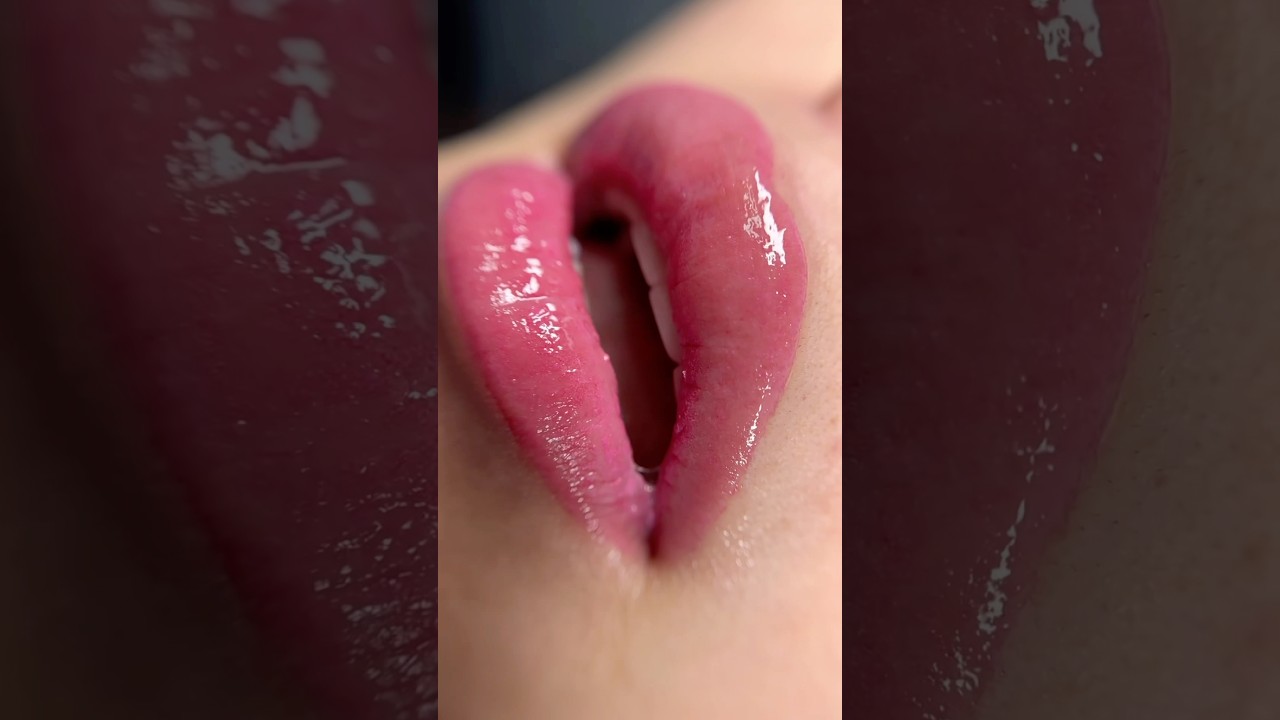Lip tattoo process #lips #lipstattoo