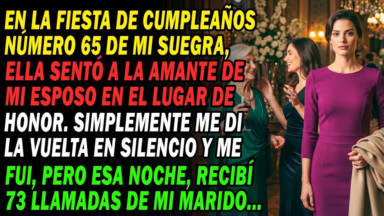 En Sus 65 🎂 Mi Suegra Sentó A La Amante En La Mesa Principal 🪑 Me Fui En Silencio, Pero Esa Noche..⁉