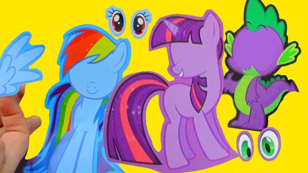 My Little Pony DIY Make a Face Stickers for Pinkie Pie, Rainbow Dash, Twilight