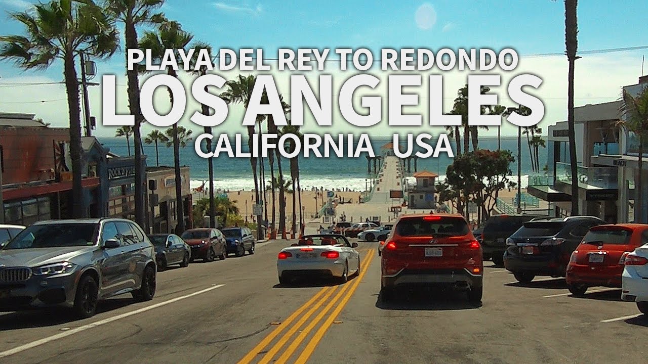 Driving Pacific Coast (Playa Del Rey-Manhattan-Hermosa-Redondo), Los Angeles, South Bay, California