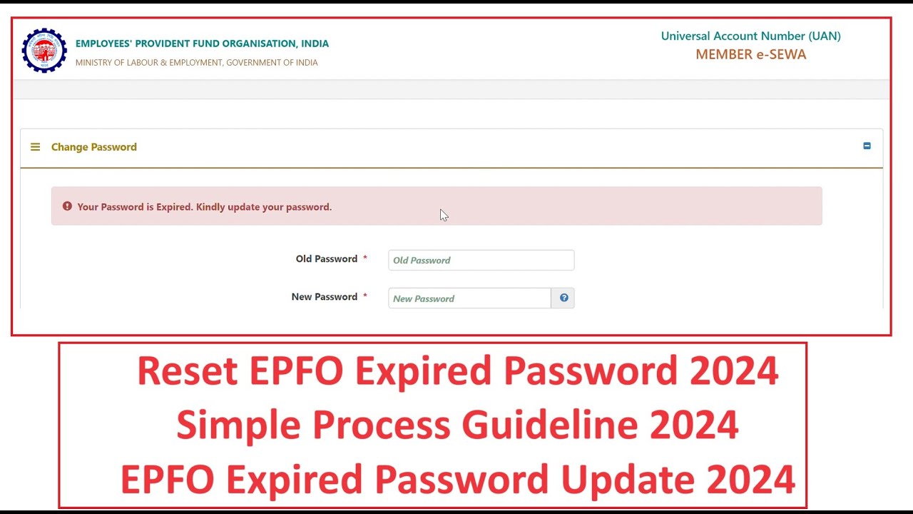 How to Reset EPFO Expired Password Online 2024 | EPFO Expired password update #epfo #pf #epf #uan
