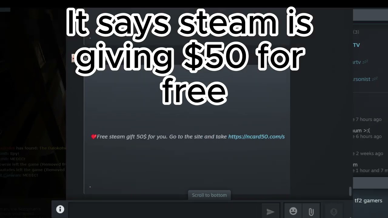 There's a new scam going around on steam