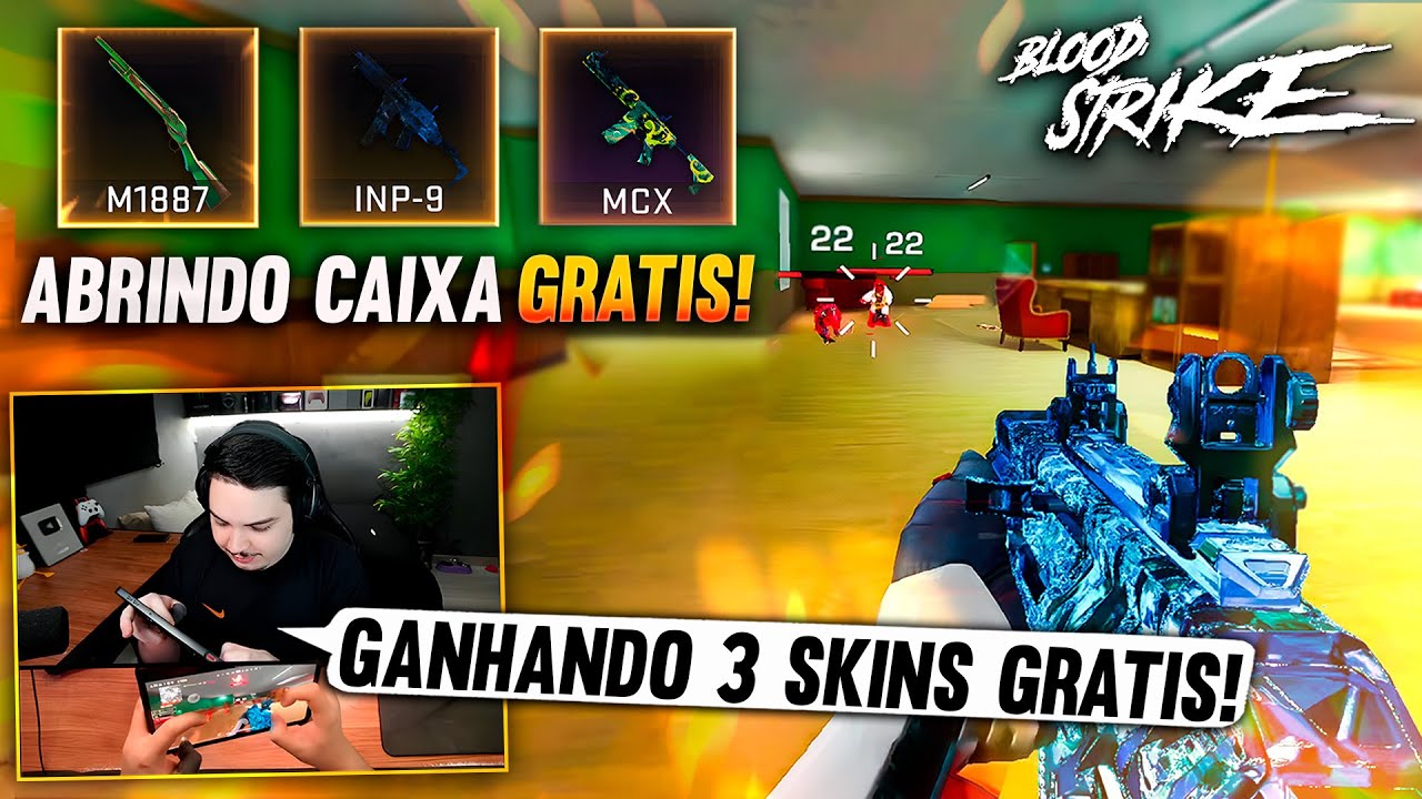 GANHEI 3 SKINS GRÁTIS no BLOOD STRIKE 🔥 (Essas Skins São Roubadas!)