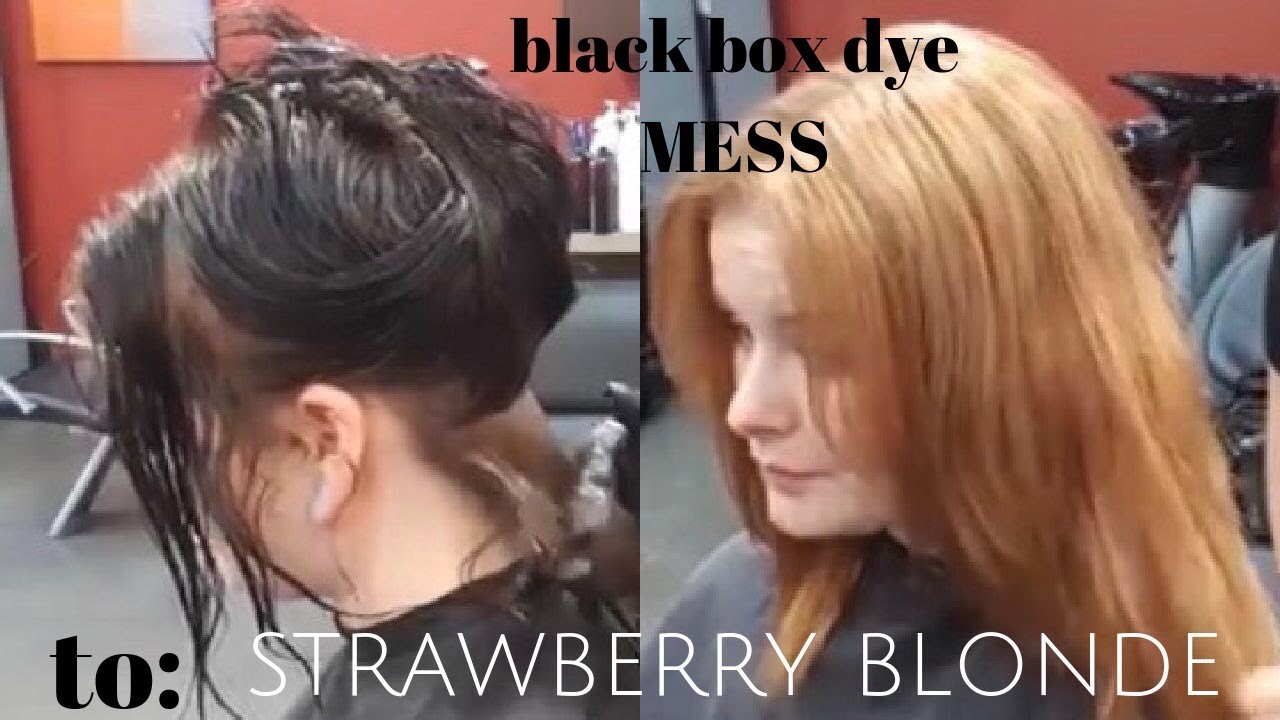 black box dye mess to STRAWBERRY BLONDE