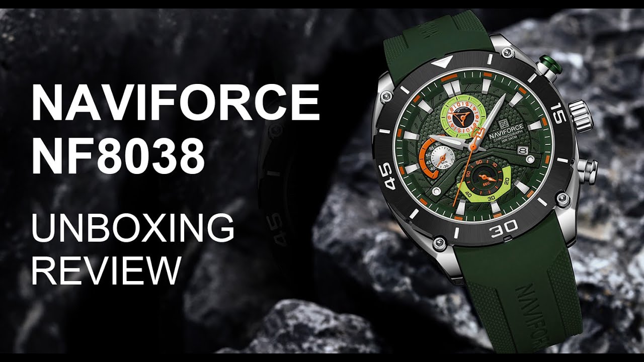 Unboxing Review |Naviforce Watch NF8038 New Arrival Japanese Quartz Calendar Movement  Latest Design
