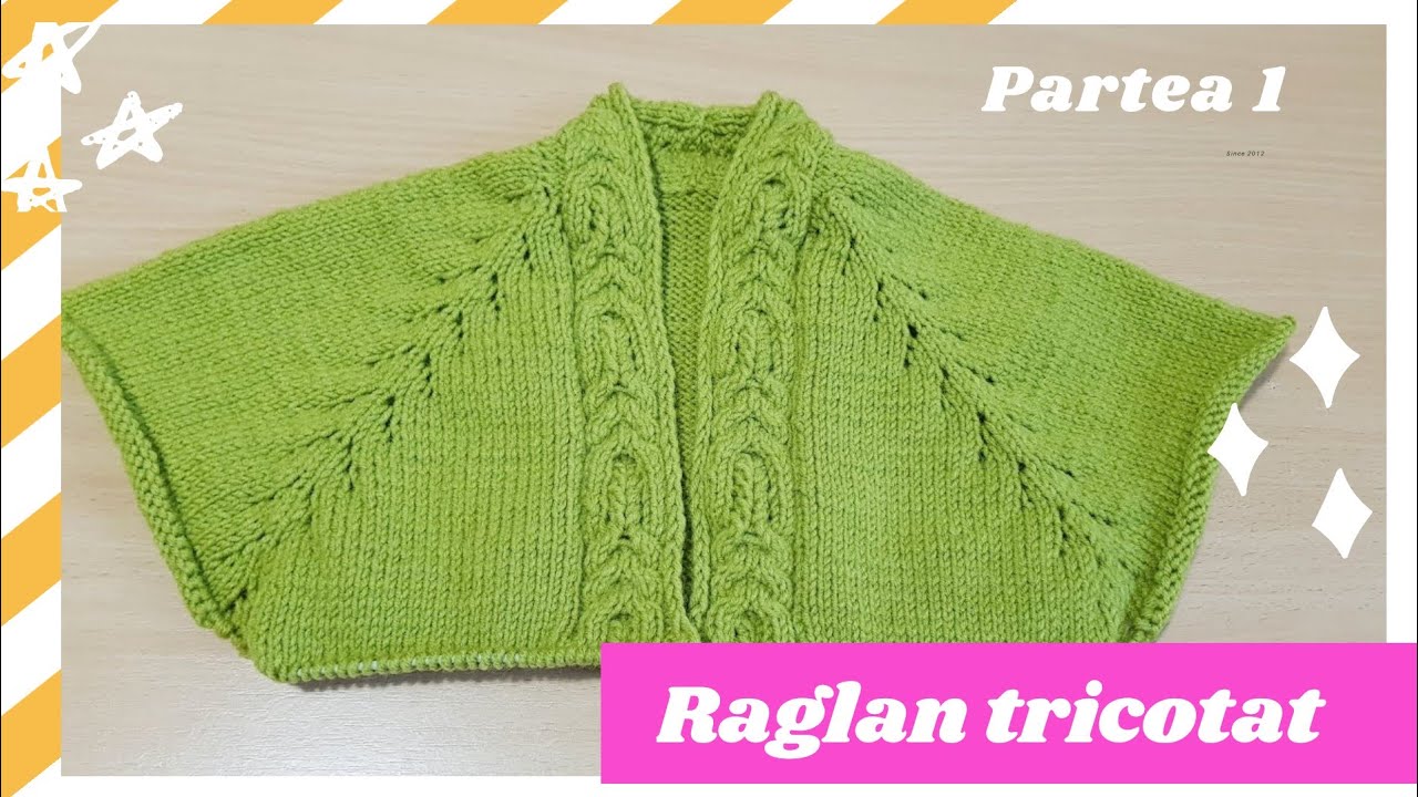 Raglan tricotat. Cardigan tricotat.