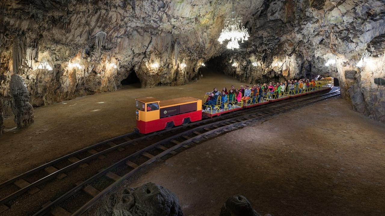 Postojna Cave Train Slovenia - the world's most exciting train ride #cave #train #slovenia