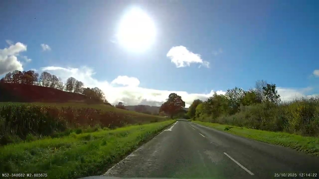 Wales/Eng by Road - An Autumnal Drive - Abermule, Powys to Leominster Vid 4 Hopton Castle to Wigmore