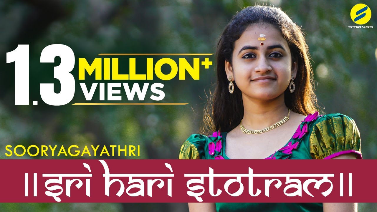 Sri Hari Stotram - Jagajjalapalam | Sooryagayathri | S.Jaykumar | 4k Video | Full Song