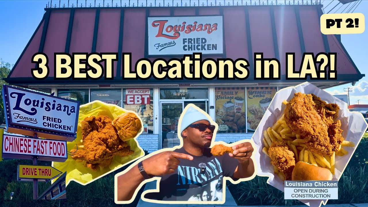В этих трёх заведениях Louisiana Fried Chicken подают ЛУЧШУЮ жареную курицу в Лос-Анджелесе?! Час...