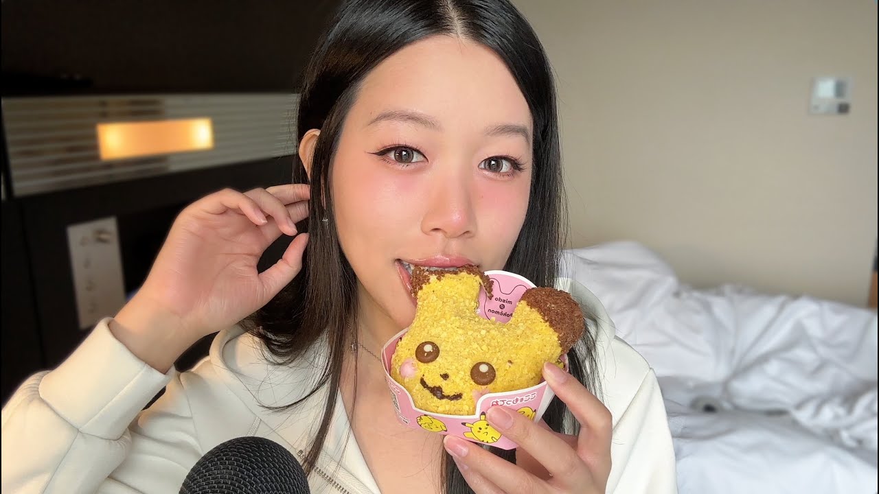 ASMR для людей, которые предпочли бы оказаться в Японии и поесть пончик