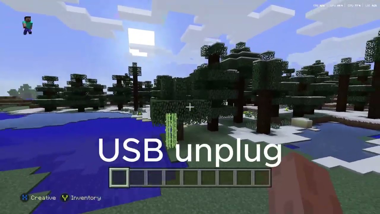 Unplugging a USB while minecraft legacy is running Part 2