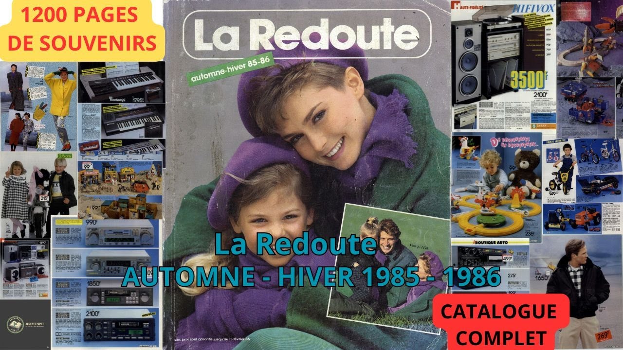 VOYAGE EN 1985 : Le catalogue LA REDOUTE Automne-Hiver 85/86 (1200 pages cultes)