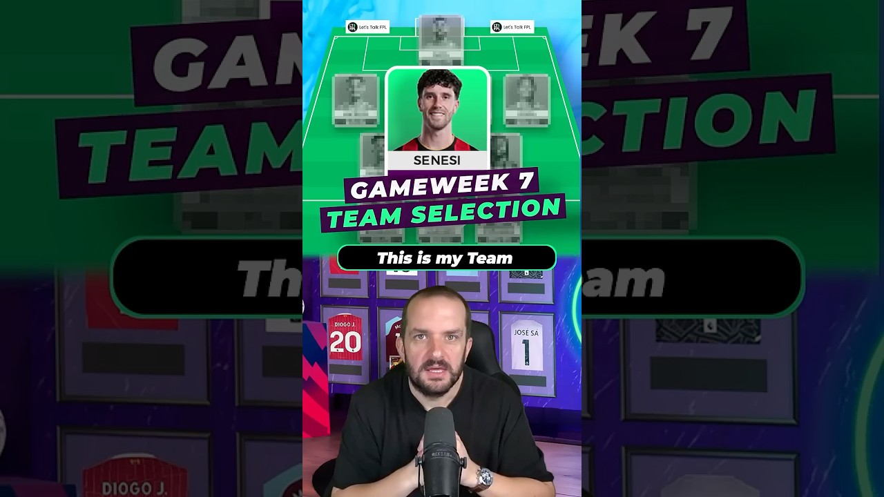MY FPL TEAM SELECTION FOR GAMEWEEK 7 #fantasypremierleague #fpltips #fyp