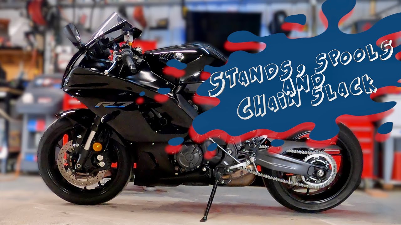 Yamaha R7 Stands, Spools and Chain Slack