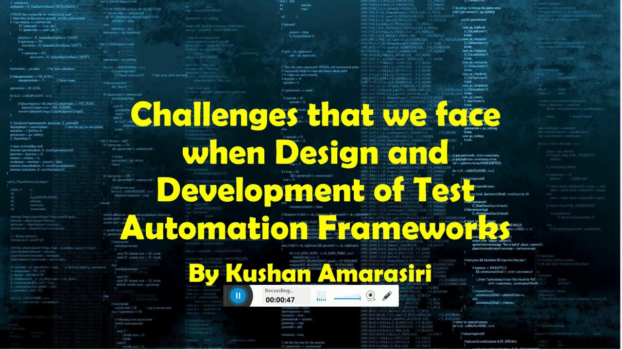 Challenges in Test Automation Framework Design and Development