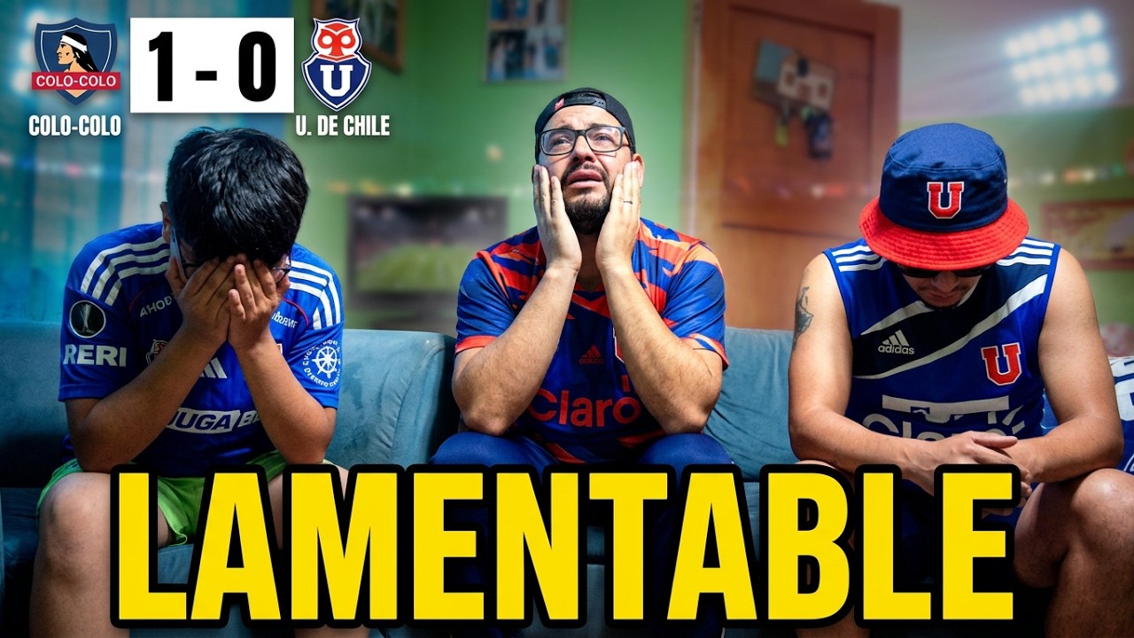 Coló coló 1-0 u de chile/ clásico 2025/ liga de primera/ Reaccion hinchas azules 🔵🤘🔴 lamentable 