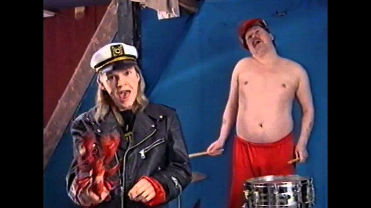 Retards singing & playing drums